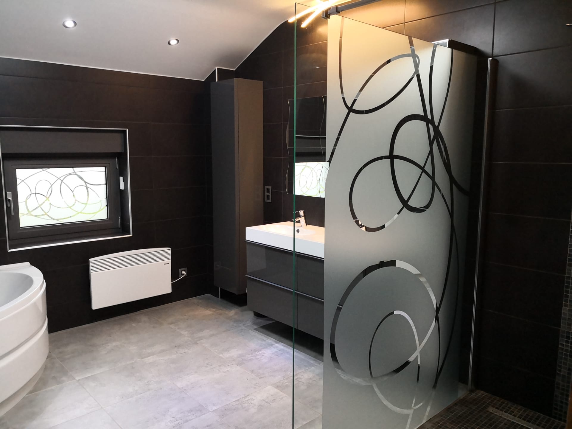 Sablage de vitres de douche